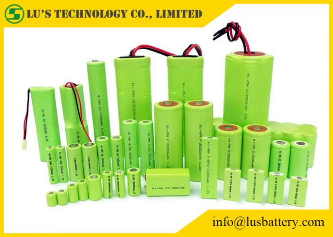 Type cylindrique basse décharge spontanée en métal de nickel de batterie rechargeable de la cellule 1,2 V
