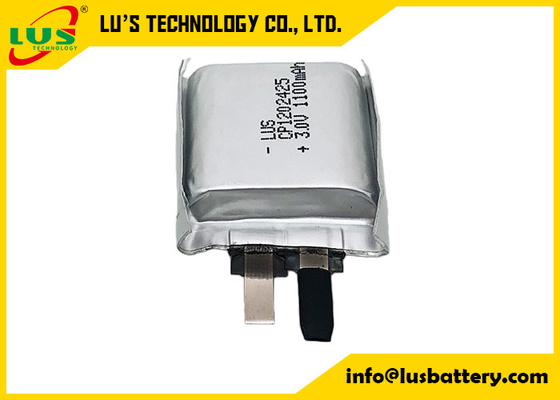 Batterie mince prismatique CP1202425 non rechargeable Batterie primaire de 3,0 volts 1100mah cellule au lithium polymère non rechargeable
