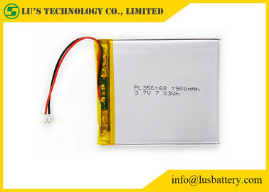 LP356168 3,7 batterie rechargeable PL356368 de lipo de batterie de la batterie 3,7 V 1900mah de Lipo de volt avec des fils/connecteur