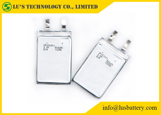 Batterie au lithium mince adaptée aux besoins du client des terminaux 3.0v 900mah CP352540 pour le champ civil
