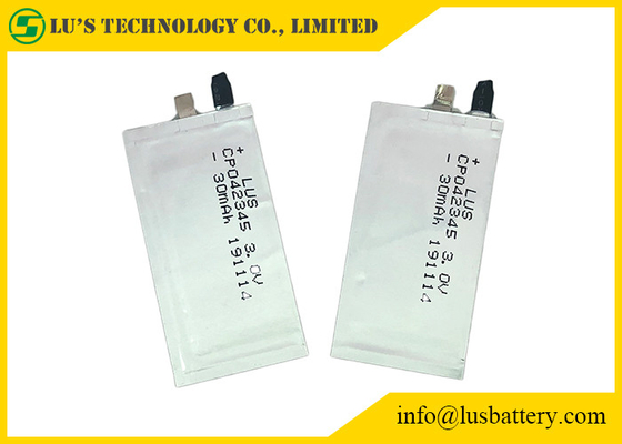 Batterie ultra mince CP042345 de Limno2 CP 3V 30mAh pour la carte de crédit