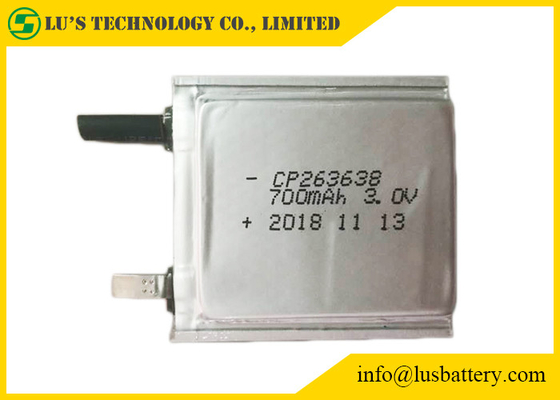 batterie au lithium primaire ultra mince de 700mAh 3.0V CP263638 pour le RFID
