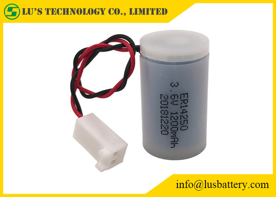 Batterie au lithium de 1/2AA 1200mah ER14250 avec le boîtier en plastique et connecteur adapté aux besoins du client
