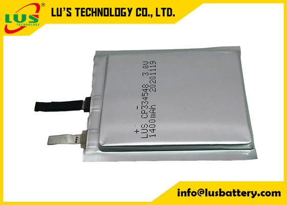 Série non rechargeable de la batterie 3V CP334547 Limno2 de polymère de lithium de LP334548 1400mah