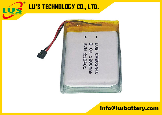 Cellule molle ultra-mince de poche de lithium de la batterie 1200mah de lithium primaire de CP502440 3.0V