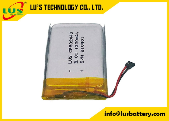 Cellule molle ultra-mince primaire de poche de lithium de la batterie au lithium de CP502440 3.0V 1200mah CP502440