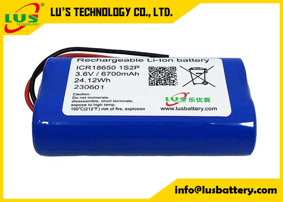 Lithium Ion Rechargeable Battery Pack du paquet 3.6V 6700mAh de la batterie ICR18650 18650 3350mah 6700mah