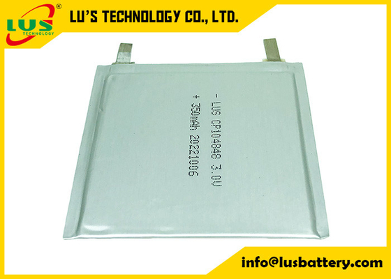 CP104848 3,0 V 400 mAh Limno2 Ultra mince batterie au lithium non rechargeable à Li-Mno2