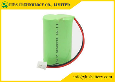 Densité de haute énergie de batterie rechargeable de NIMH AA300mah 1,2 V avec des fils/connecteur