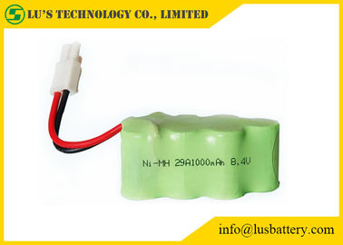 Fils de la batterie rechargeable 8.4V 1000mah de la couleur 1,2 V/terminaux adaptés aux besoins du client de connecteur