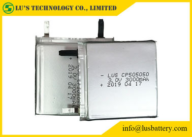 3.0 V Lithium Battery CP505050 3000mah Limno2 Battery Thin Cell type