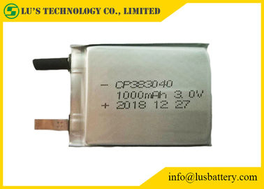 La batterie 3.0V 1000mAh de CP383040 Limno2 amincissent la batterie