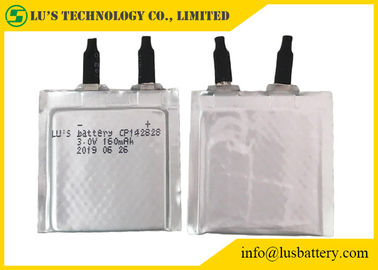 batterie mince flexible CP142828 de batterie de manganèse de lithium de 3v 150mah pour le dispositif médical