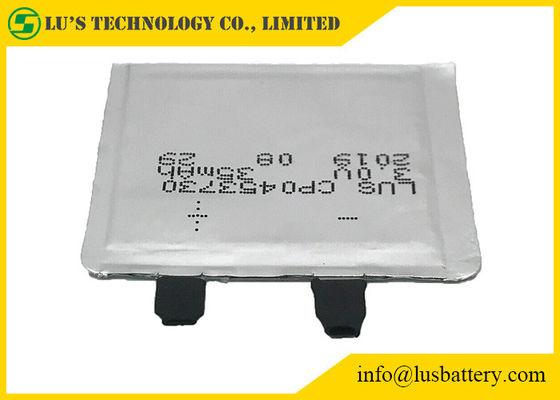 Batterie au lithium de l'épaisseur 3v 35mah Limno2 de CP0453730 0.4mm