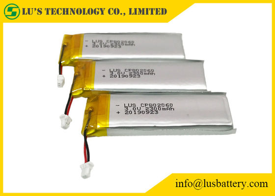 Batterie au lithium rechargeable prismatique de CP802060 3V 2300mah