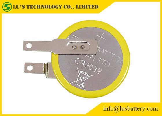 Cellule Limno2 de pièce de monnaie de carte PCB de cellules de bouton de lithium de CR2032 3.0v 220mah