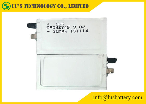 batterie au lithium de 3.0V 30mAh Limno2 CP042345 prismatique non rechargeable