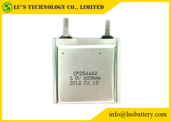 Batterie au lithium flexible de RFID Limno2 CP254442 3.0V 800mAh pour des thermomètres