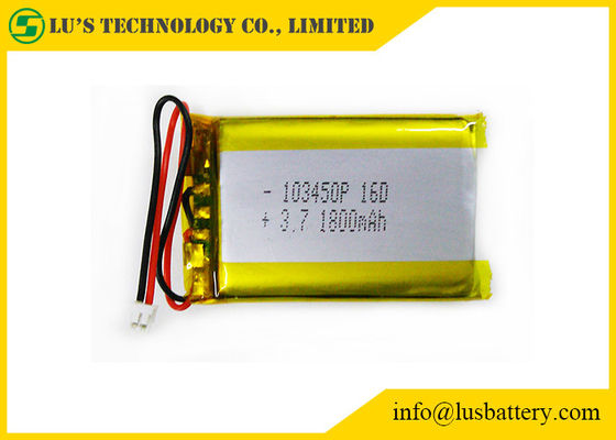 Batterie rechargeable prismatique 0.5C cc LP103450 3.7V 1800mah de polymère de lithium