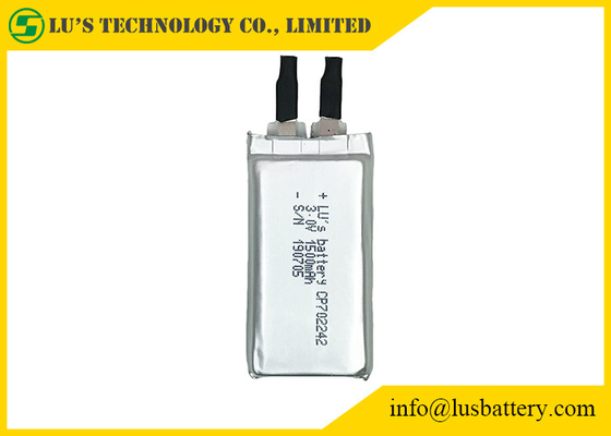 3.0v 1500mah amincissent ultra non rechargeable flexible de Li MnO2 CP702242 RFID de batterie