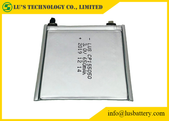 Cellule ultra mince 3V 650mAh de polymère du lithium CP155050