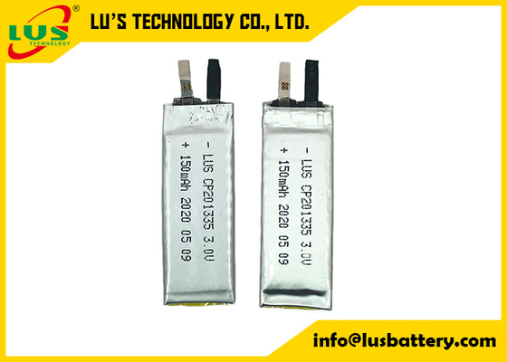 Batterie au lithium flexible faite sur commande des terminaux 3.0V 150mAh LiMnO2 CP201335 pour des étiquettes