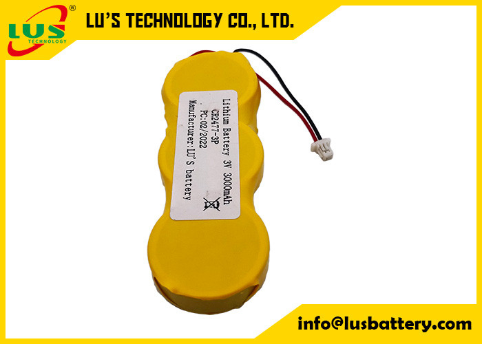 Paquet CR2477 de batterie de cellules de bouton du paquet 3000mah de batterie de cellules de pièce de monnaie batterie au lithium de 3,0 volts