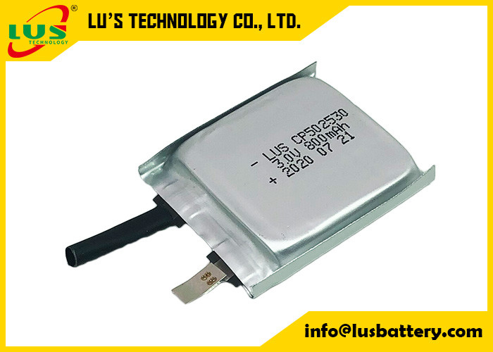Limno2 lithium plat ultra mince Ion Battery Non Rechargeable Type de la batterie CP502530 3V 800mAh