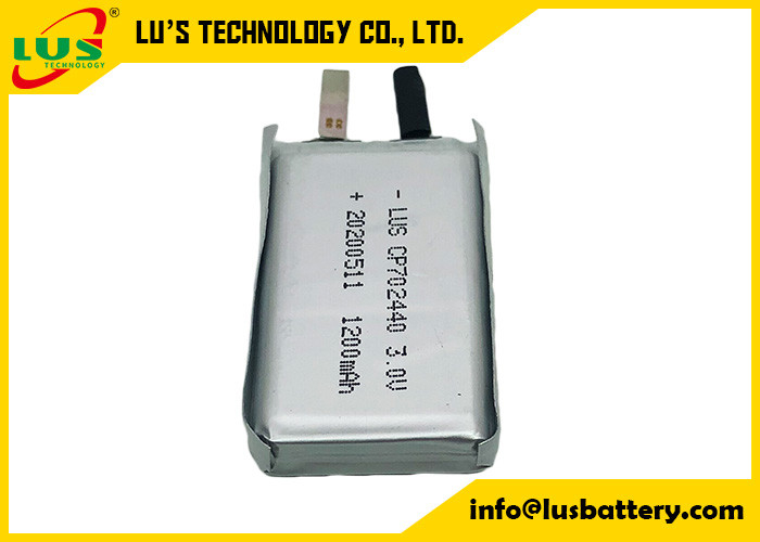 Cellule ultra mince de batterie de CP702440 LiMnO2 3.0V 1500mAh pour le dispositif de écoute portatif