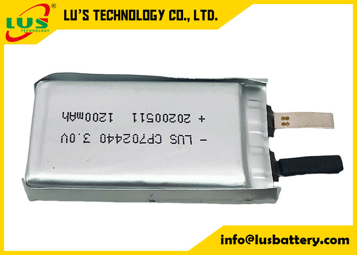 Cellule ultra mince de batterie de CP702440 LiMnO2 3.0V 1500mAh pour le dispositif de écoute portatif