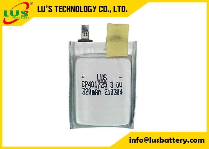 Batterie de polymère de lithium de la batterie 3.0V CP401725 des cellules LiMnO2 de poche de GPS pour le support de carte PCB