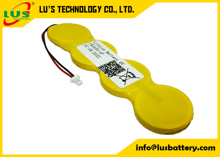Batterie des cellules IMOS 1P2-A1 de pièce de monnaie de la batterie 2400mah CR2450 4P de bouton de lithium d'OEM 3V