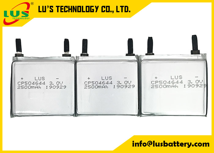Batterie ultra mince CP504644 de cellule au lithium primaire 3V 2500mAh pour des produits d'IOT