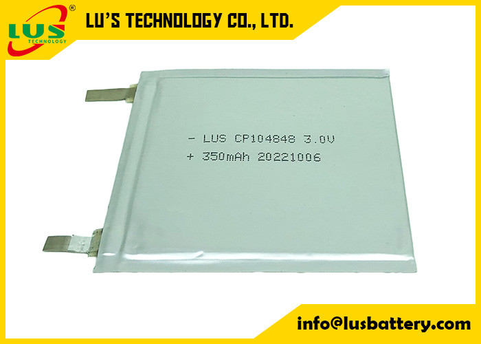 Cellule mince flexible primaire légère CP104848 des batteries au lithium 3.0V pour le système de facturation