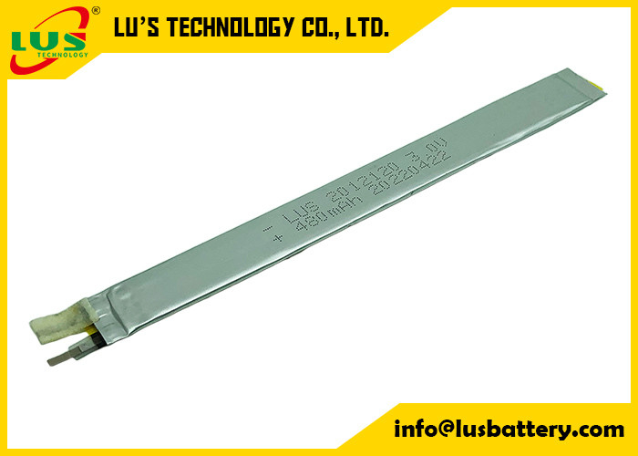 Batterie plate de la batterie 3v 480mah Li MnO2 de CP2012120 Lipo pour l'étagère électronique Lables