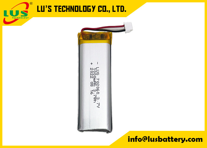 Capacité élevée ultra mince de la batterie 3.7V de polymère du lithium LP702060 pour Mini Printer