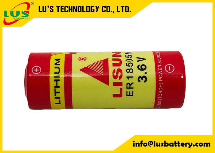 Type en spirale batterie primaire ER18505M UHR-ER18505 de la batterie au lithium 3.6V 3600mAh Li SOCl2