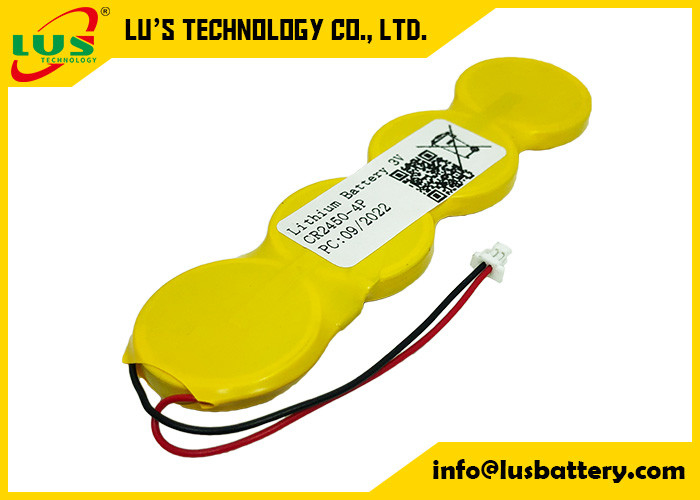 Les batteries de bouton de lithium de CR2450 2400mah 3v inventent le paquet de cellules pour les étiquettes futées