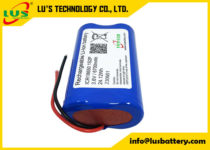Lithium Ion Rechargeable Battery Pack du paquet 3.6V 6700mAh de la batterie ICR18650 18650 3350mah 6700mah