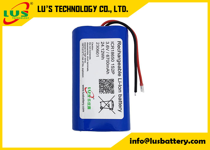 paquet rechargeable personnalisable 18650 de batterie au lithium de la batterie au lithium 3.7v 18650 5200mah 1S2P 3.7V 5200mAh