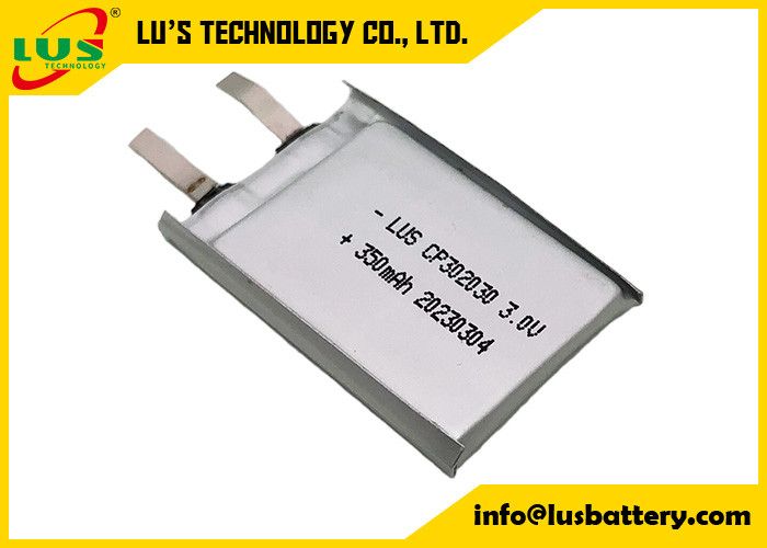 Remplacement de batterie au lithium de cellules de poche de la batterie Cp302030 de bioxyde de manganèse de lithium pour la cellule 3v 350mah de pièce de monnaie