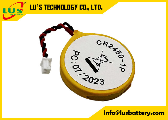 Paquet de batterie au lithium des batteries CMOS Cr2450 1p 2p 3p de pièce de monnaie du lithium CR2450 avec les fils et le connecteur
