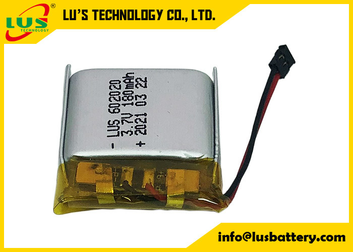 3.7V 180mAh Lipo polymère rechargeable batterie polymère au lithium-ion LP602020 062020 180mAh 3.7V Li polymère