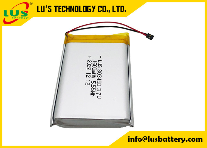 Batterie au lithium polymère 1500mAh 5,55Wh LP803450 1500mAh 3,7V Batterie au lithium polymère rechargeable LP803450