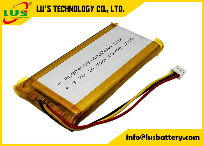 3.7 Volt 4000mAh Batterie rechargeable LP904388 Batterie Li-Ion 4000mAh 3.7V Batterie rechargeable au lithium polymère