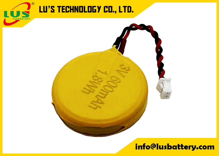 Équivalent de haute capacité de la batterie CMOS CR2450 de la CEI CR 2450 BIOS avec câble et connecteur pour PCB