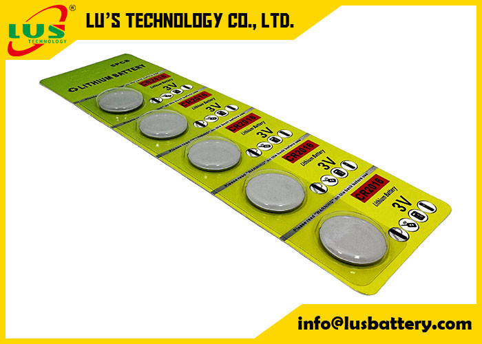 Pièce à bouton au lithium CR2016 Fournitures 3V Pièce à pièce au lithium CR2016 5 Pcs Blistcard Pack