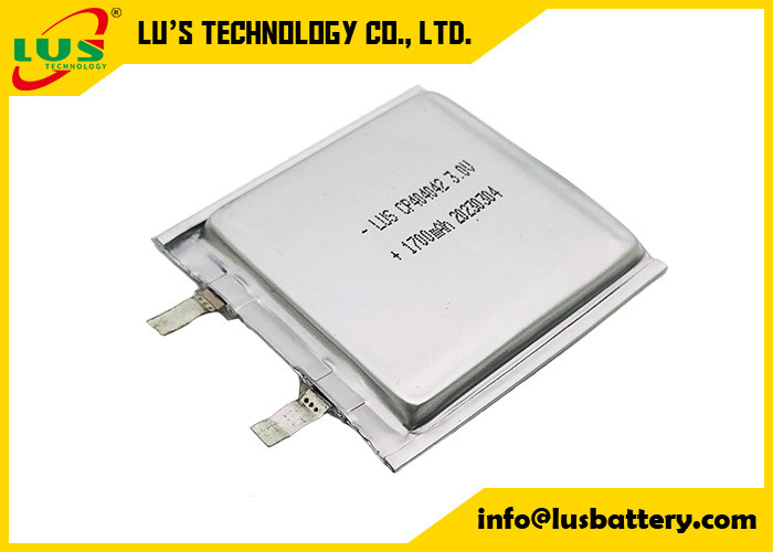 Batterie au lithium 3V Ultra Slim Batteires 1700mAh CP404040 cellule de batterie au lithium en métal dans un emballage doux