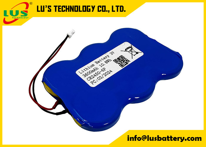 CR2450 en parallèle CR2450-6P personnalisé 3V batterie à bouton au lithium 3600mah