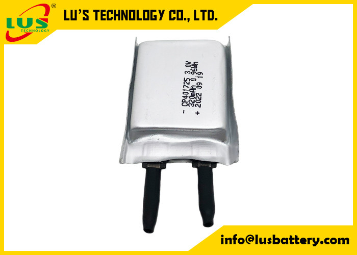 CP401725 Batterie jetable Li-MnO2 à poche 3,0 V ultra-mince LiMno2 batterie souple CB